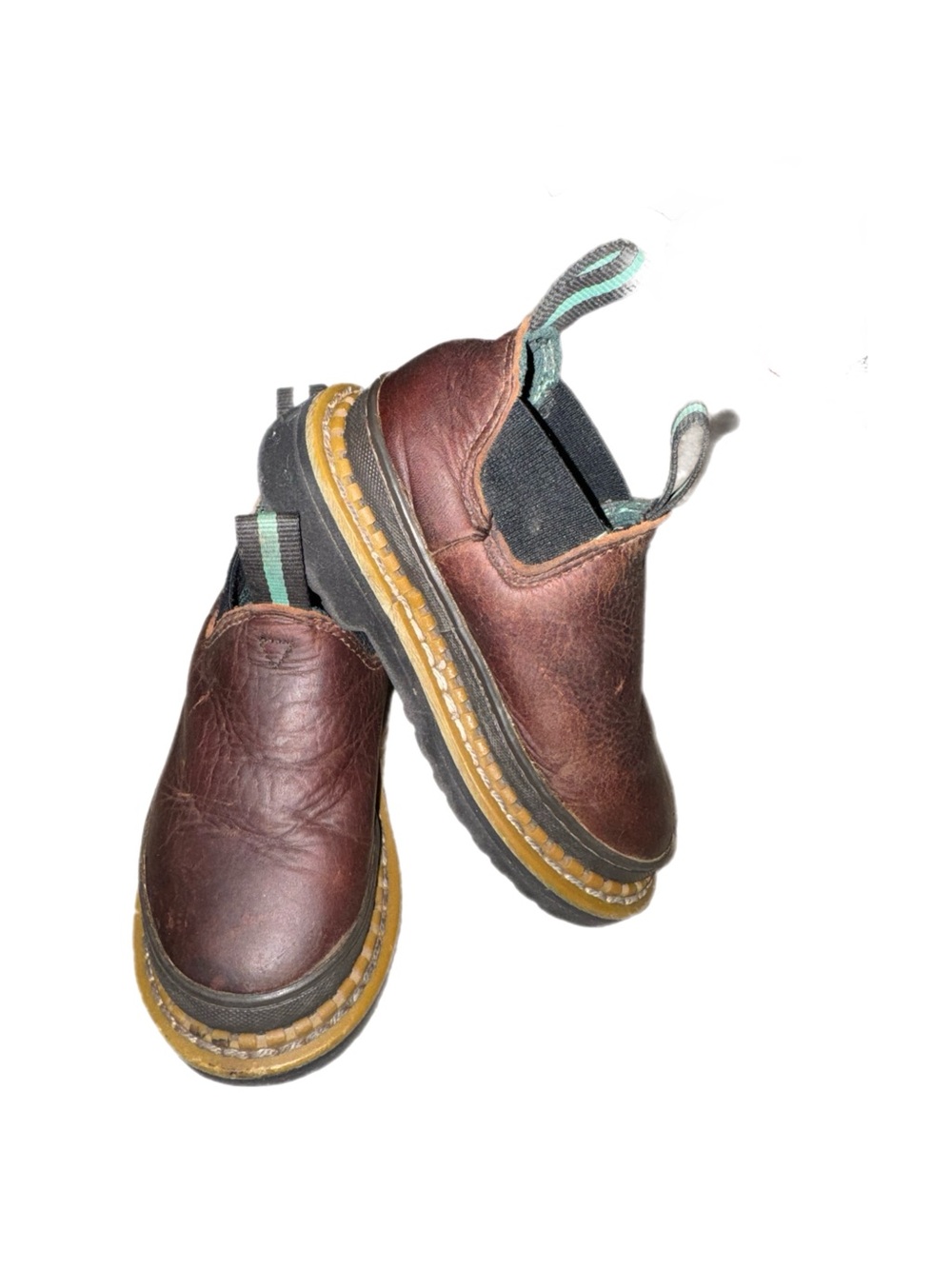 Kids Georgia Romeo Brown Slip-On Leather Shoes size 10c